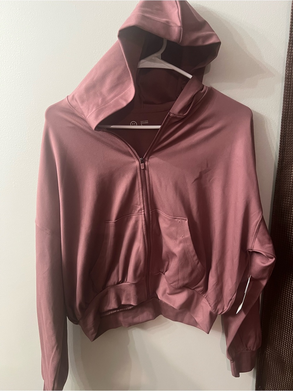 Gilly Hicks Mauve Zip-Up Hooded Jacket